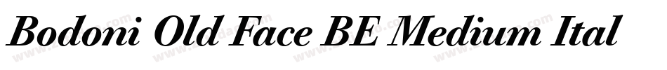 Bodoni Old Face BE Medium Italic Oldstyle Figures字体转换